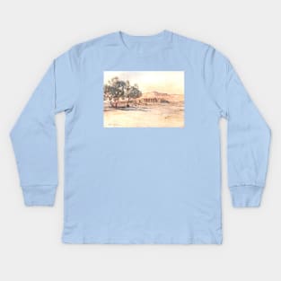Temple Of Seti I, At Gurna, Thebes in Egypt Kids Long Sleeve T-Shirt